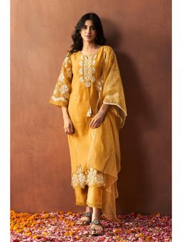 Autumnlane - Bushra Amber Pakistani Full Work Kurta with Pant and Dupatta (Set of 3)