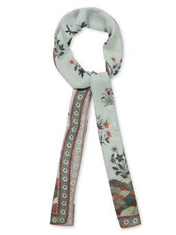 Soup by Sougat Paul - Blue Color Printed Scarf