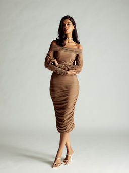 IT GIRL - Chic Mess Beige Dress