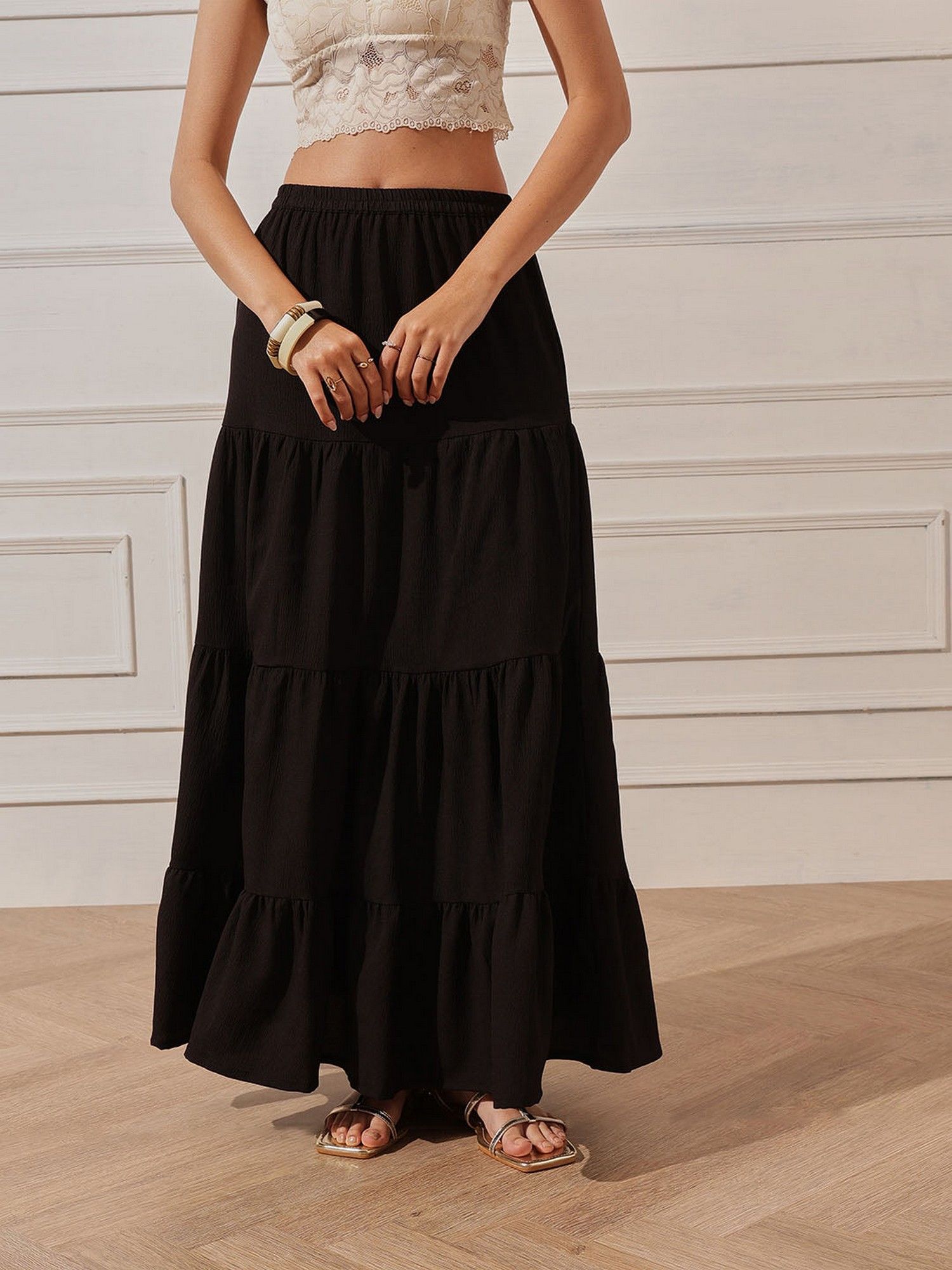 street 9 Maxi Black Skirt-picture-23