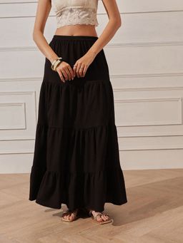 STREET 9 - Maxi Black Skirt