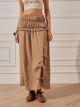 STREET 9 - Slit Beige Skirt