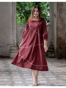 Babli - Maroon Sequins Dress
