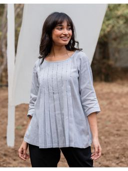 Babli - Grey Smock Top
