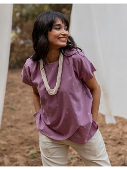 Babli - Lavender Weave Top