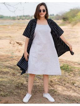 Babli - Black Embroidered Dress with Jacket