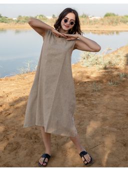 Babli - Brown Sleeveless Dress
