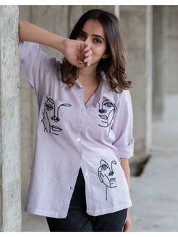 Babli - Lavender Artsy Shirt