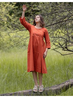 Babli - Burnt Orange Dress