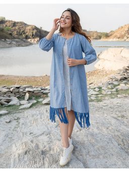 Babli - Dutch Blue Dress with Jacket