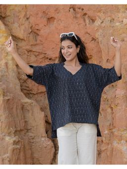 Babli - Deep Blue Oversized Top