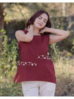 Babli - Maroon Muse Top