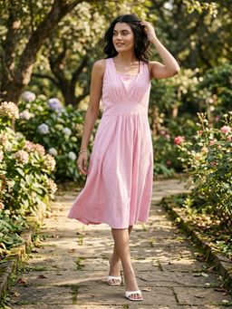 BRINNS - Pink Fit & Flare Dress