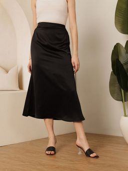 STREET 9 - Satin Black Skirt