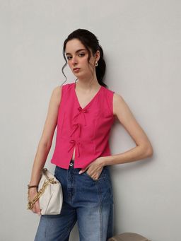 STREET 9 - Pink Bow Crop Top