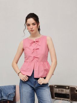 STREET 9 - Pink Bow Top