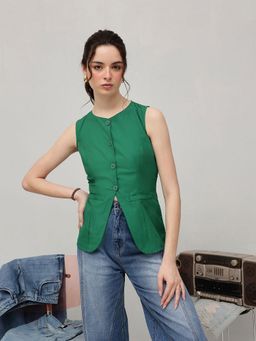 STREET 9 - Green Vest Top