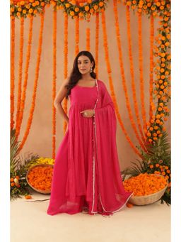 DEASHA INDIA - Nishka Pink Lurix Kurta Palazzo Sets