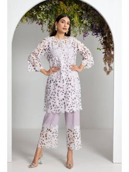 "Two Sisters" by Gyans - Lilac Cutwork Kurta Set
