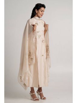 MADDER MUCH - Polly Oyster Beige Modern Kurta with Pant and Dupatta