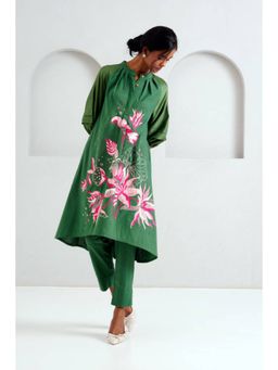 MADDER MUCH - Sample Sale Pine Green Suvi Anarkali Set