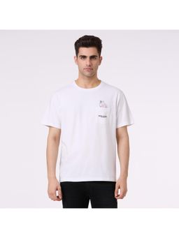 Pepe Jeans - Men White Graphic Print Short Sleeve T-Shirt