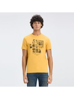 Pepe Jeans - Men Gold Photographic Print Short Sleeve T-Shirt