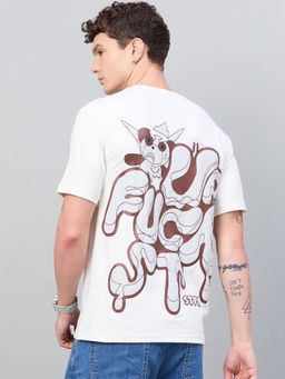 98 Degree North - Off White Drop Shoulder T-Shirt