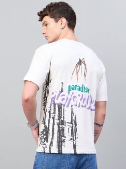 98 Degree North - Off White Drop Shoulder T-Shirt