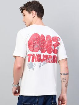 98 Degree North - Off White Drop Shoulder T-Shirt