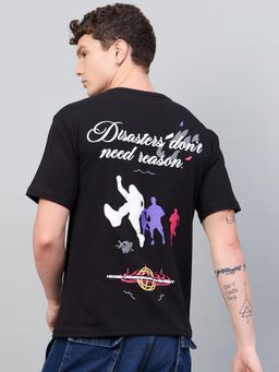98 Degree North - Black Drop Shoulder T-Shirt