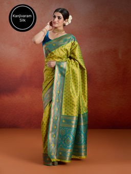 Likha - Kanjivaram Raw Silk Saree with Unstitched Blouse LIKJLNSAR04