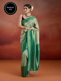 Likha - Banarasi Nylon Saree with Unstitched Blouse LIKJLNSAR15