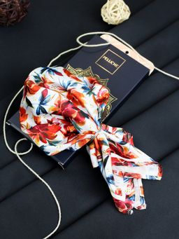 PELUCHE - Botanic Bloom Elegance Orange Pocket Square for Men