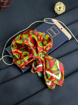 PELUCHE - Zen Blossom Red Pocket Square for Men