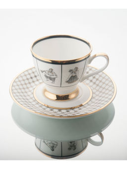 Kaunteya - Byah - Tea Cup Saucer -Set Of 2