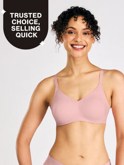 Nykd by Nykaa - InvisiBlend™ Shape & Lift Non Padded Non Wired Seamless Bra-Pink NYB325