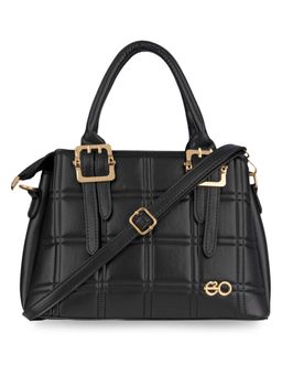 E2O - Fancy Textured Black Women's Handbag