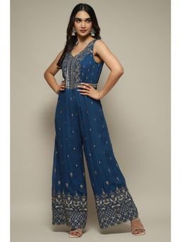 Biba - Women Blue Solid Jumpsuit