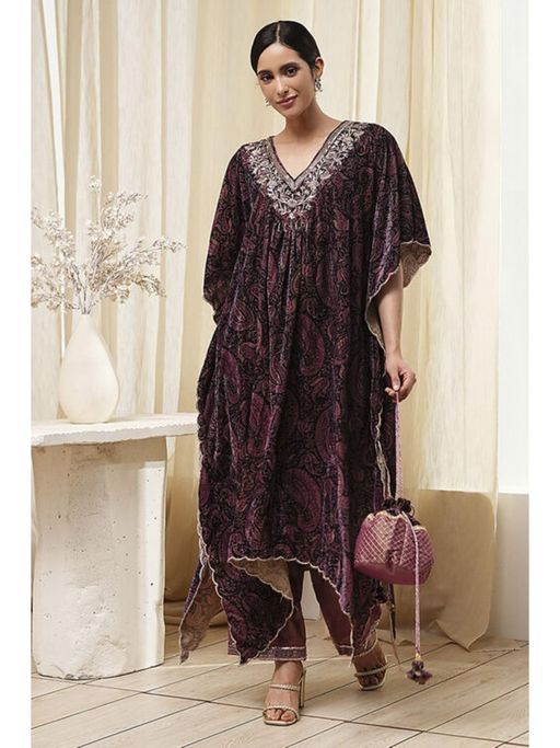 biba purple dress Biba Purple Printed Maxi Dress