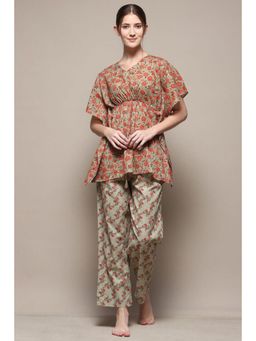 Biba - Women Green Floral Co-Ord (Set of 2)