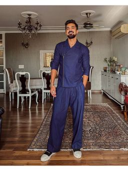 Bohame - Navy Blue Saqib Saleem Co-Ord Set