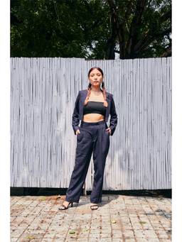 Bohame - Navy Blue Cardi Co-Ord Set