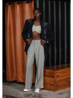 Bohame - Navy Blue Ater Co-Ord Set