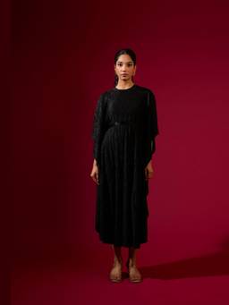 O-PAP STYLE - Black Salvia Metallic Kaftan