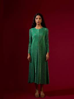 O-PAP STYLE - Green Jayden Metallic Dress