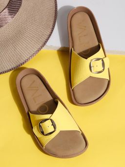 VALIOSAA - Yellow Color Casual Sandals