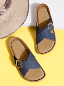 VALIOSAA - Navy Blue Color Casual Sandals