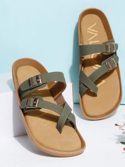 VALIOSAA - Olive Color Casual Sandals