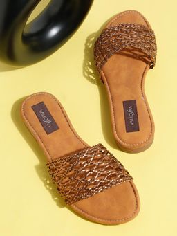 VALIOSAA - Copper Color Ethnic Sandals
